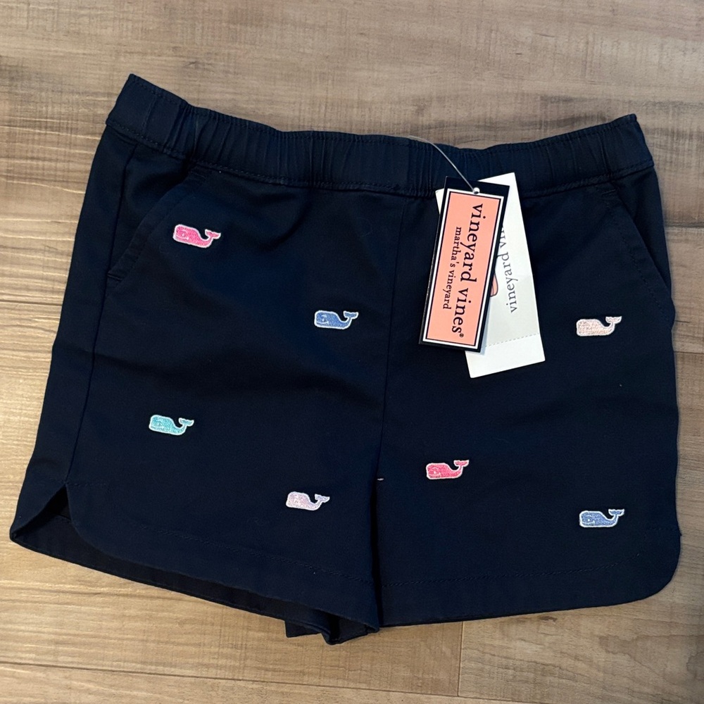 Toddler 3T Vineyard Vines Dark Blue Shorts with Whale Embroidery